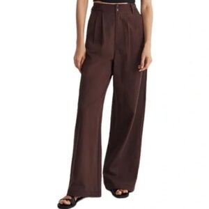 Madewell The Harlow Wide-Leg Pant in Drapey Twill